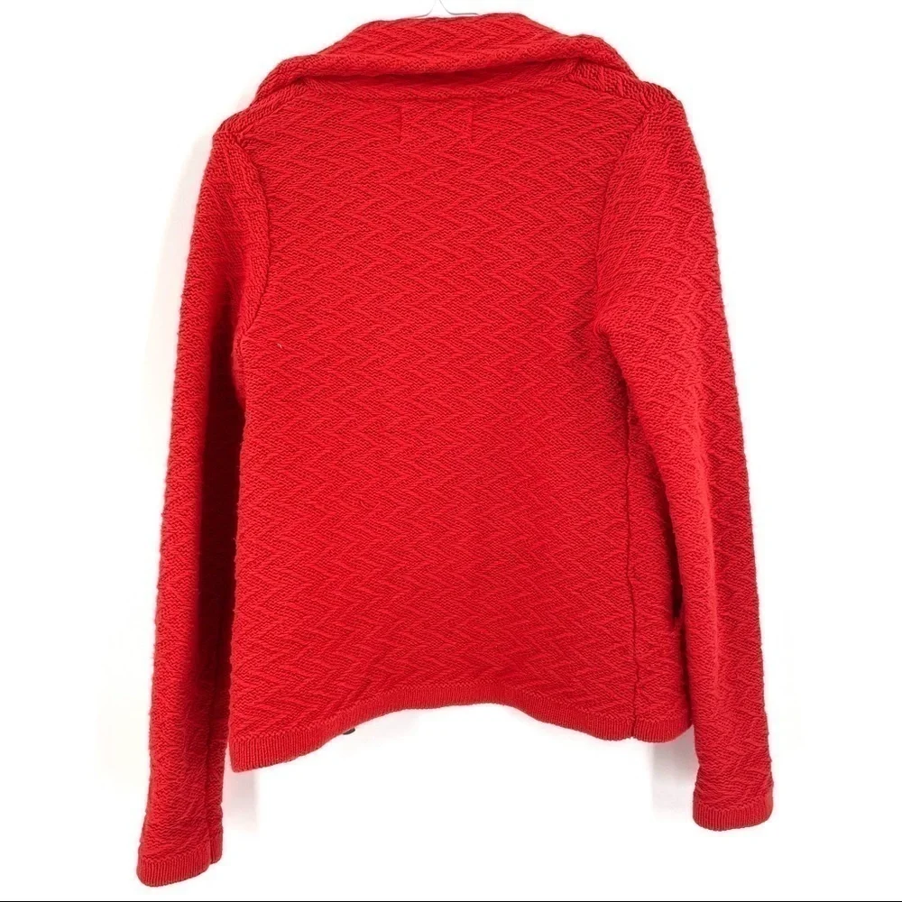 Lucky Brand Knit Asymetrical Zip Up Moto Style Jacket - Picture 6 of 9